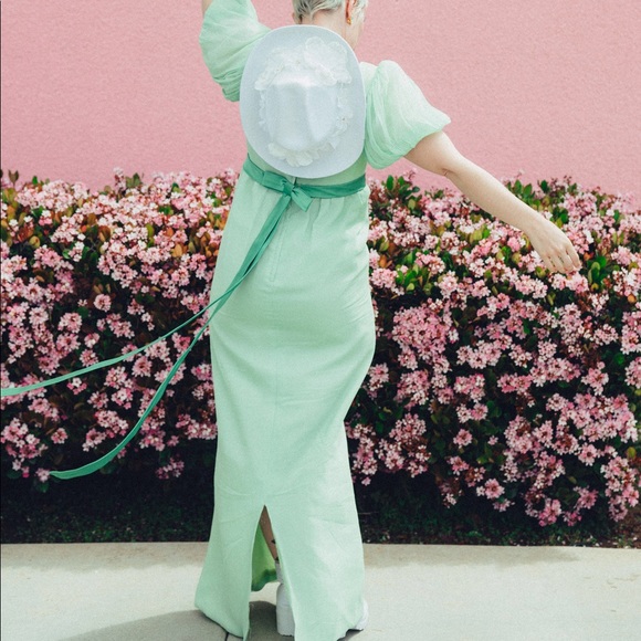 VINTAGE FAIRYTALE PUFF SLEEVE GOWN pastel blogger - Picture 2 of 10